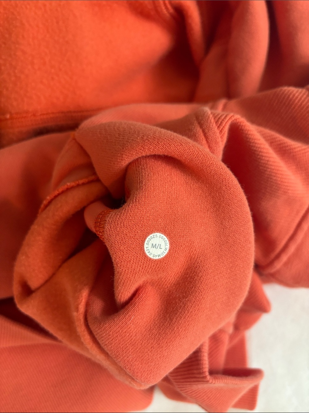 Lululemon Scuba hoodie cropped pullover half zip in coral orange - Picture 8 of 8